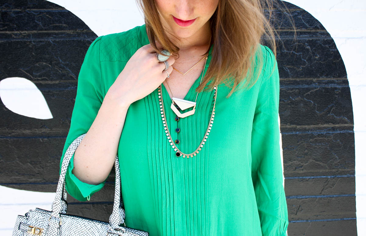 Madewell necklaces_Drop Waist Dress Top Trends for Springtime_Top Chicago Fashion Bloggers-10