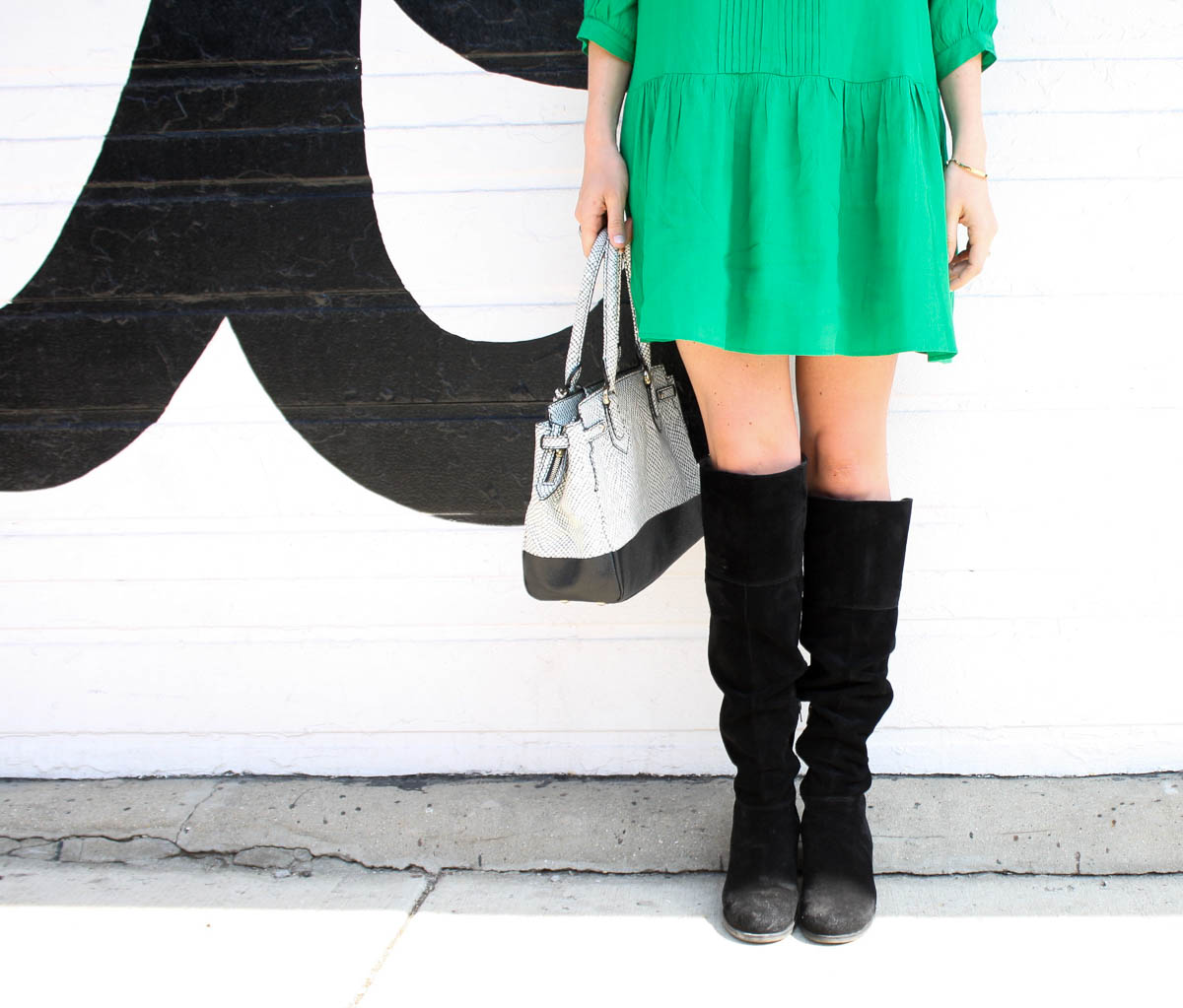 Drop Waist Dress_Knee High Boots Top Trends for Springtime_Top Chicago Fashion Bloggers-13