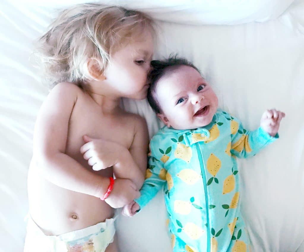 Grace had just turned 2, and Josephine was 6 weeks old.