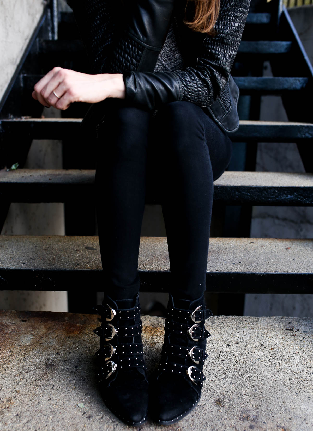 Studded ankle deals boots outfit