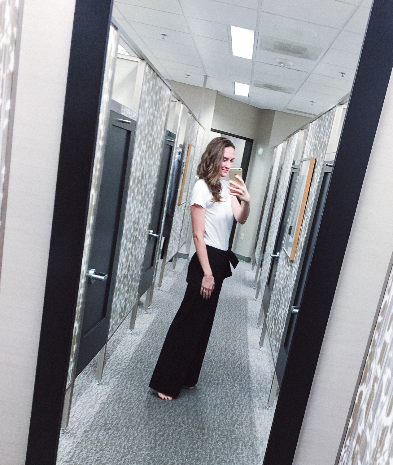 Tie Waist Wide Leg Stretch Crepe Pants HALOGEN®