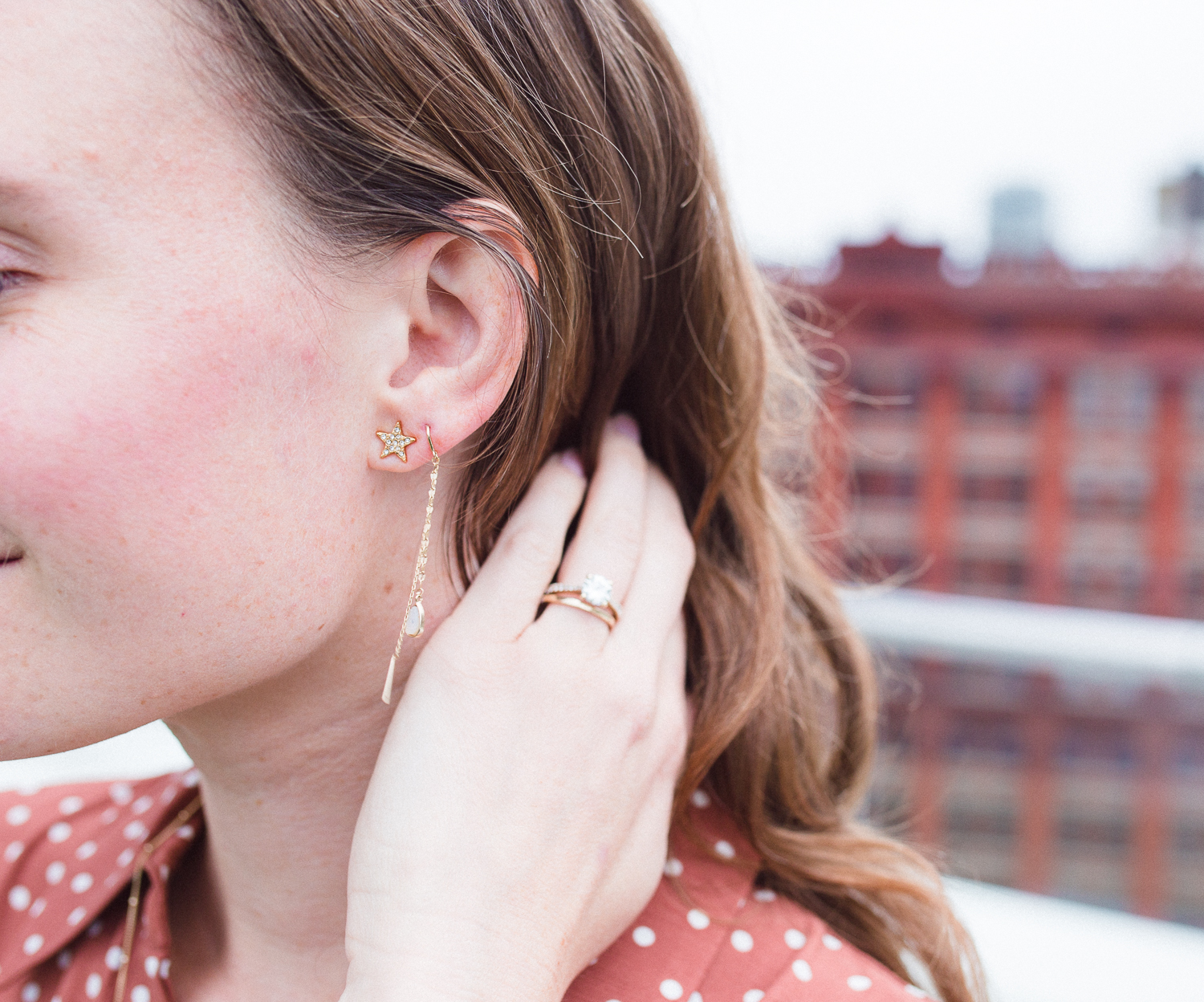 Moon & Star Stud Earrings