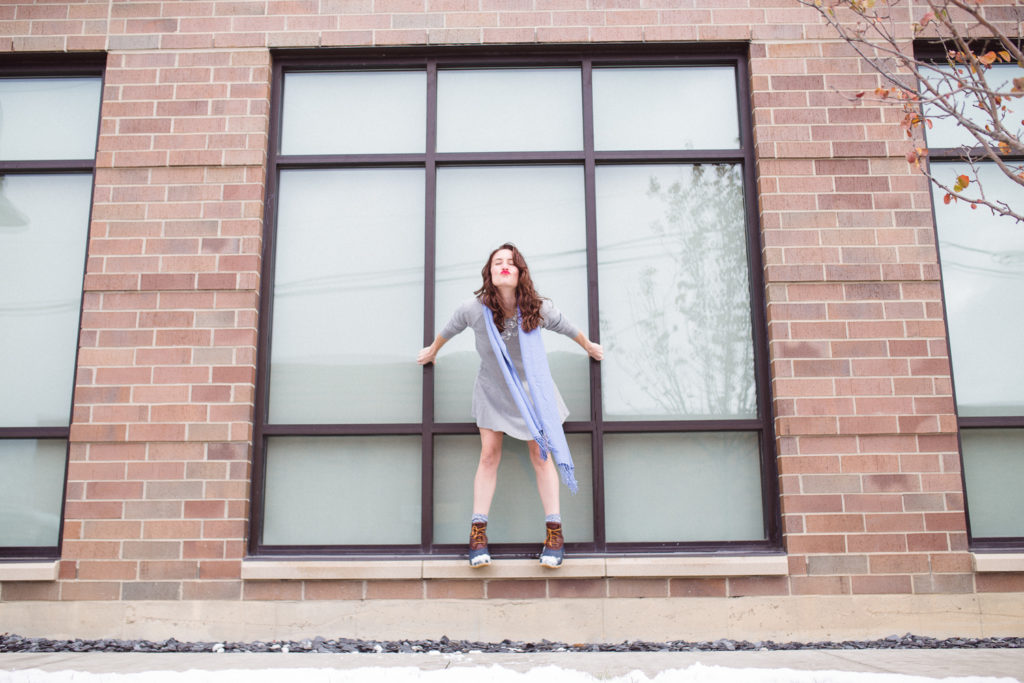 This is an example of how lines can be leveraged in a seemingly average setting to create an interesting photo. The windows are close to the ground, so it was easy to climb up and center myself between a multitude of lines, all playing into the subject matter. Keeping the ground in the photo's view helps to establish grounding so that the image isn't jarring, but a simple crop could remove that grounding and create a 'WHOA" emotion.