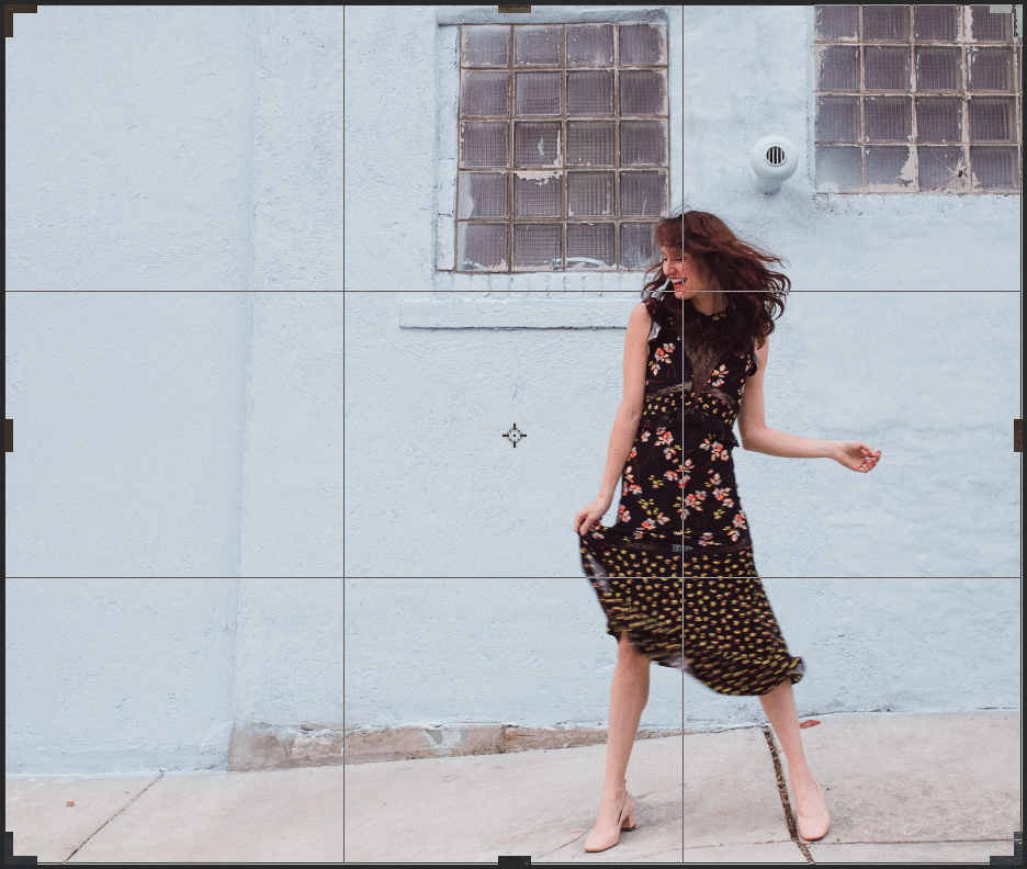 Here, the subject was placed directly along one of the lines found in the "Rule of Thirds"