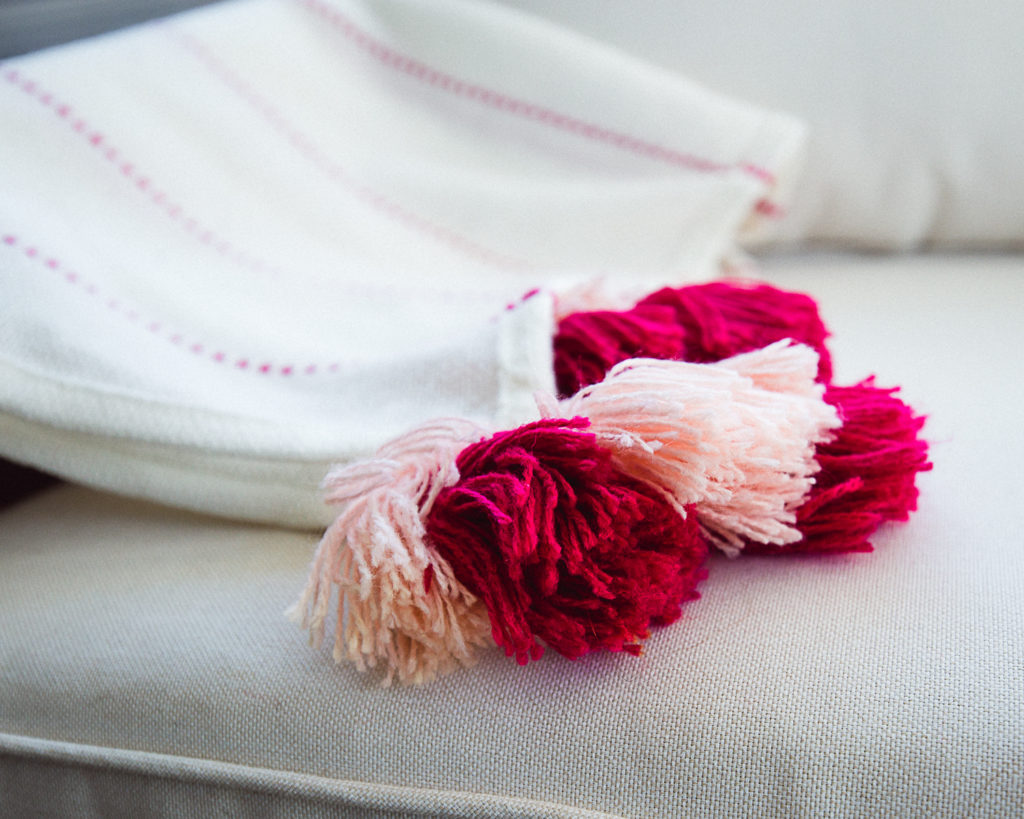 throw with tassels