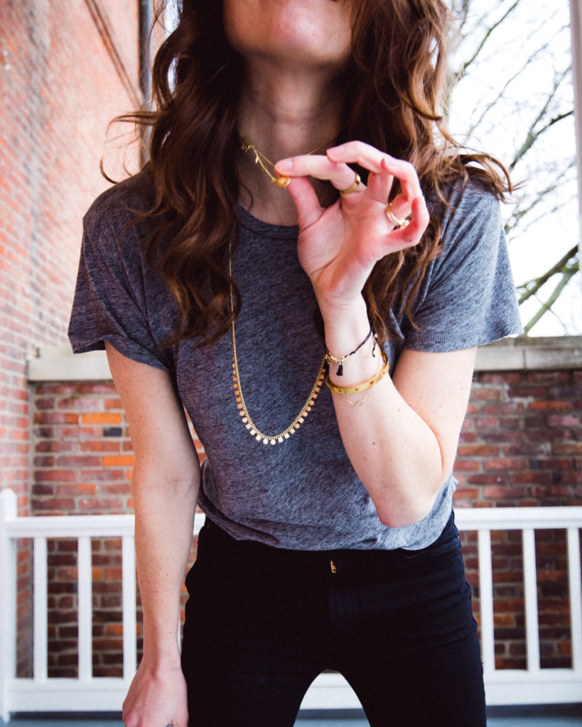 Starburst Coin Pendant Necklace + Chloe Mini Necklace