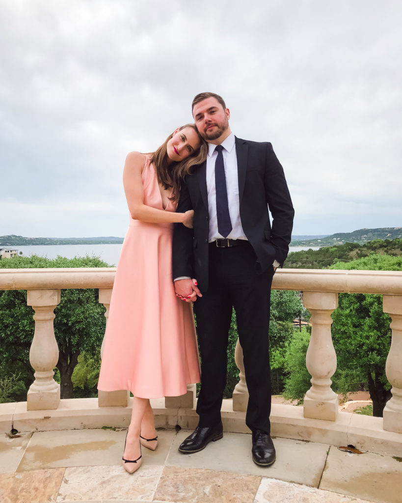 Overlooking Lake Travis in Austin. Villa Del Lago wedding venue.