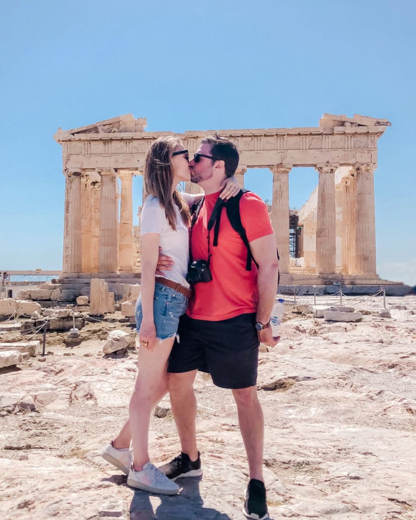 Top of the Acropolis, 24 Hours in Athens Greece, Top things to do in Athens Greece, Kissing tourists