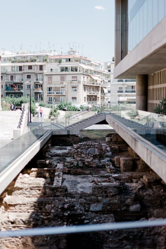 Acropolis Museum, ruins in Athens Greece