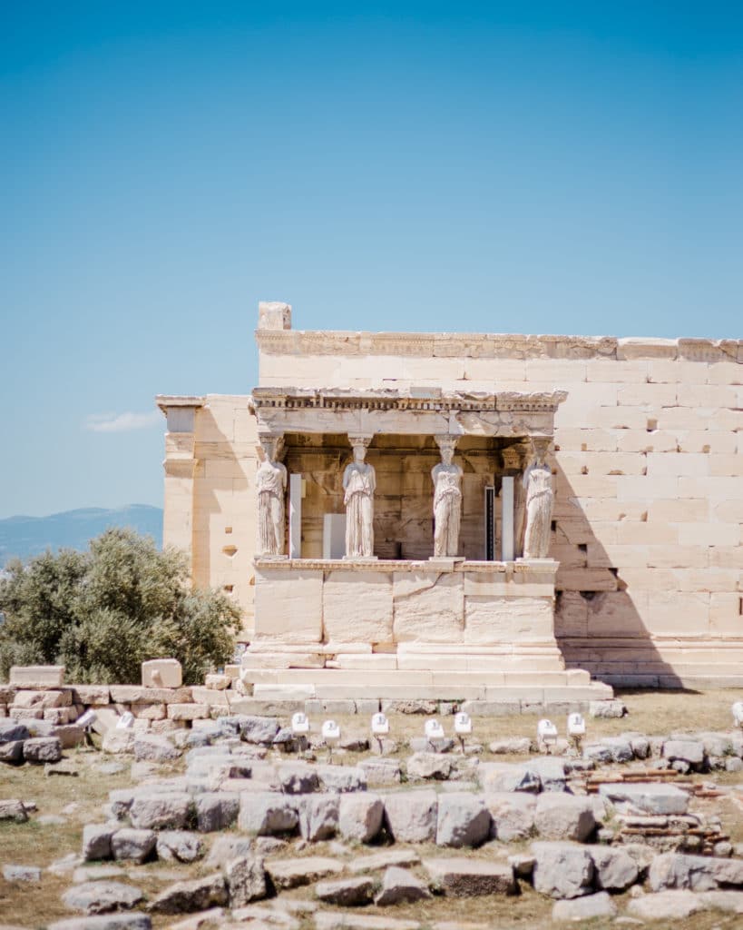 Ancient ruins at the top of the Acropolis