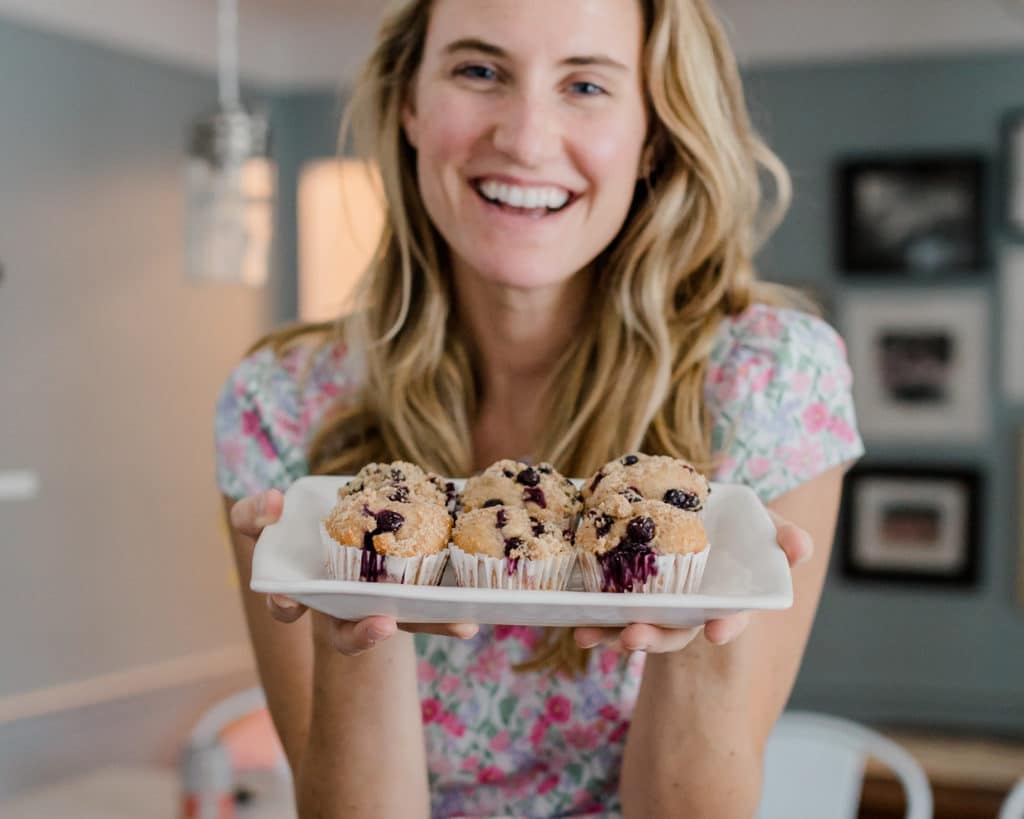 Blueberry muffins, bringing muffins to someone in need
