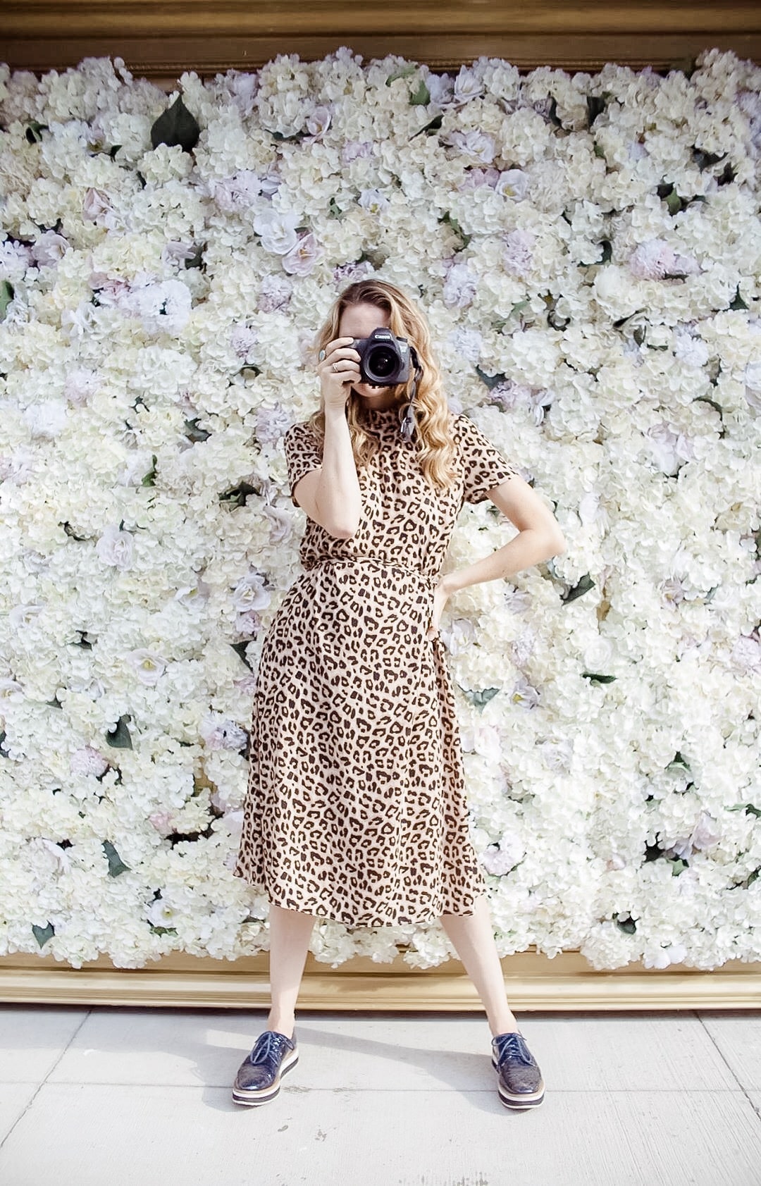 Floral photo backdrop, Detroit blogger, Isn't That Charming