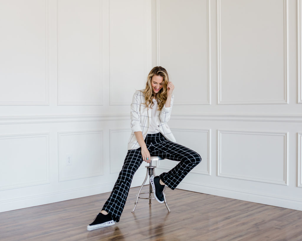 How to style plaid on plaid, plaid pants and sneakers, Top trends for fall