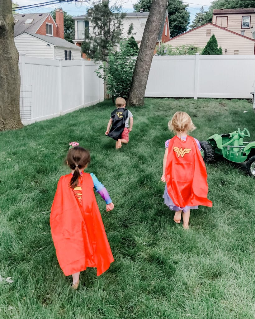 Running barefoot in the grass, Michigan summer