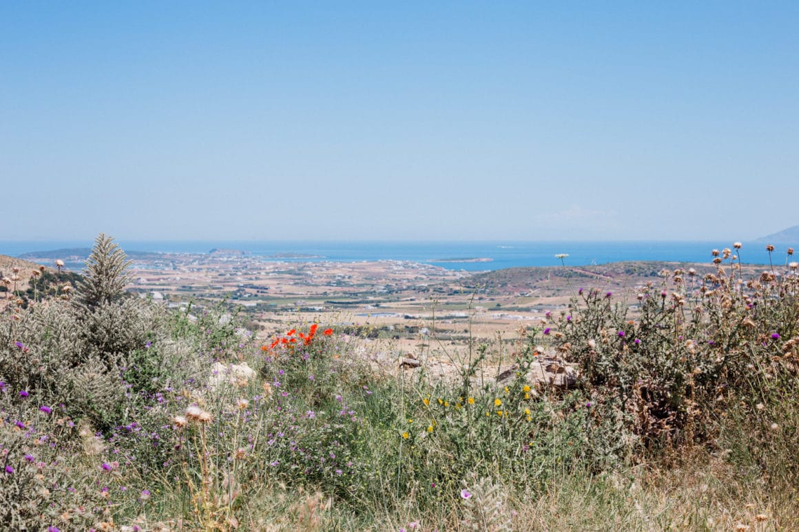 View in Paros from on top of mountain