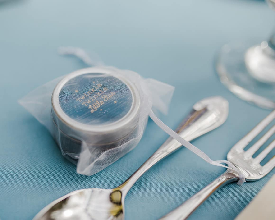 party favors Gold Stars & Favors At Every Table | Twinkle Twinkle Baby Shower Decor