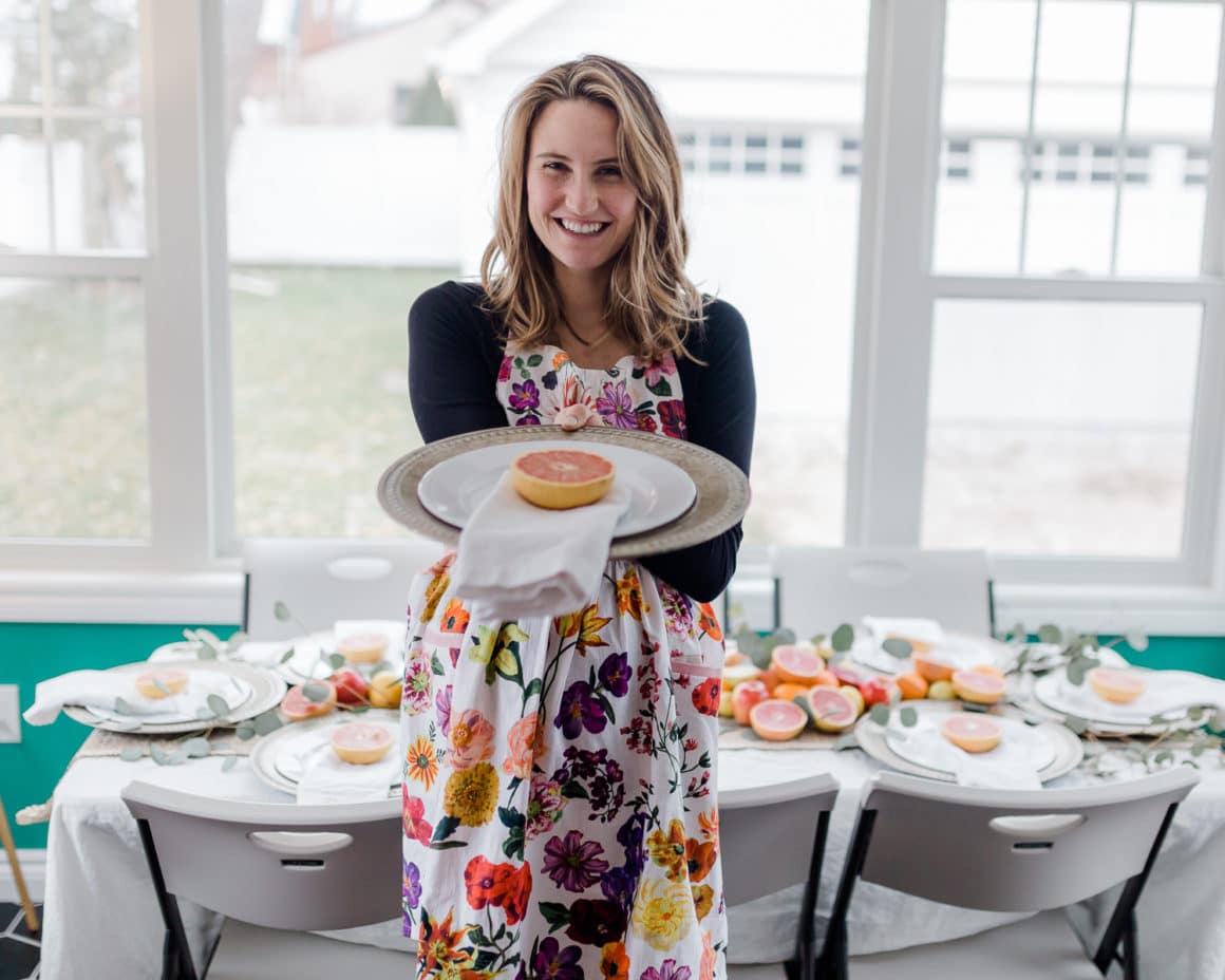 Floral apron Floral apron, Anthropologie at home, colorful table decorations