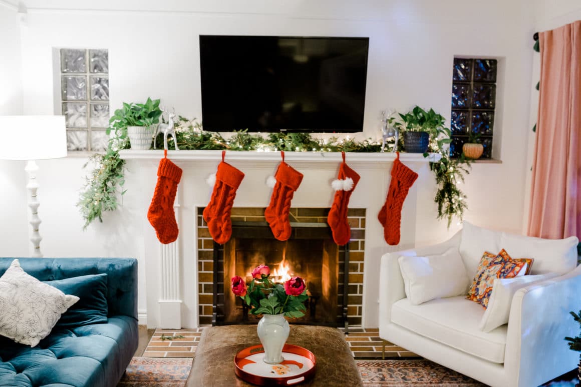 Stockings by the fireplace Stockings by the fireplace