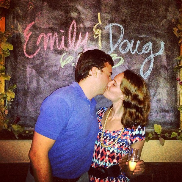 Doug and I engaged in 2013 Doug and I, the night we got engaged in 2013