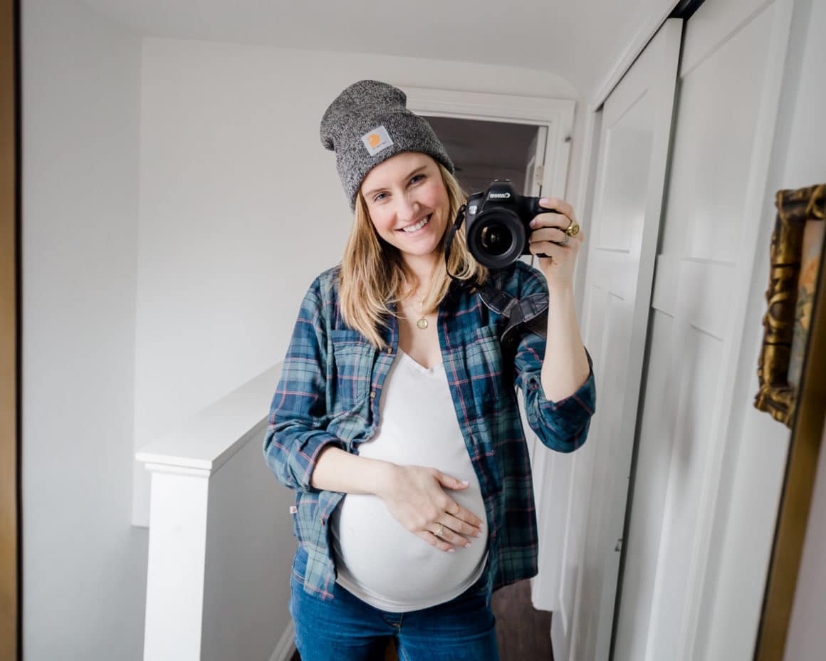 White maternity t-shirt