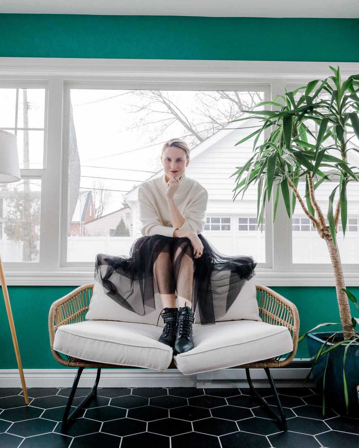 Tulle skirt and studded combat boots Tulle skirt and studded combat boots