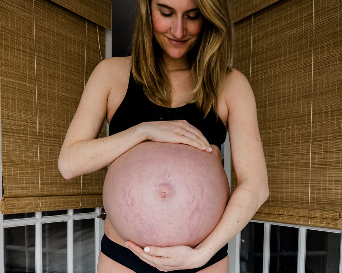 38 weeks pregnant belly