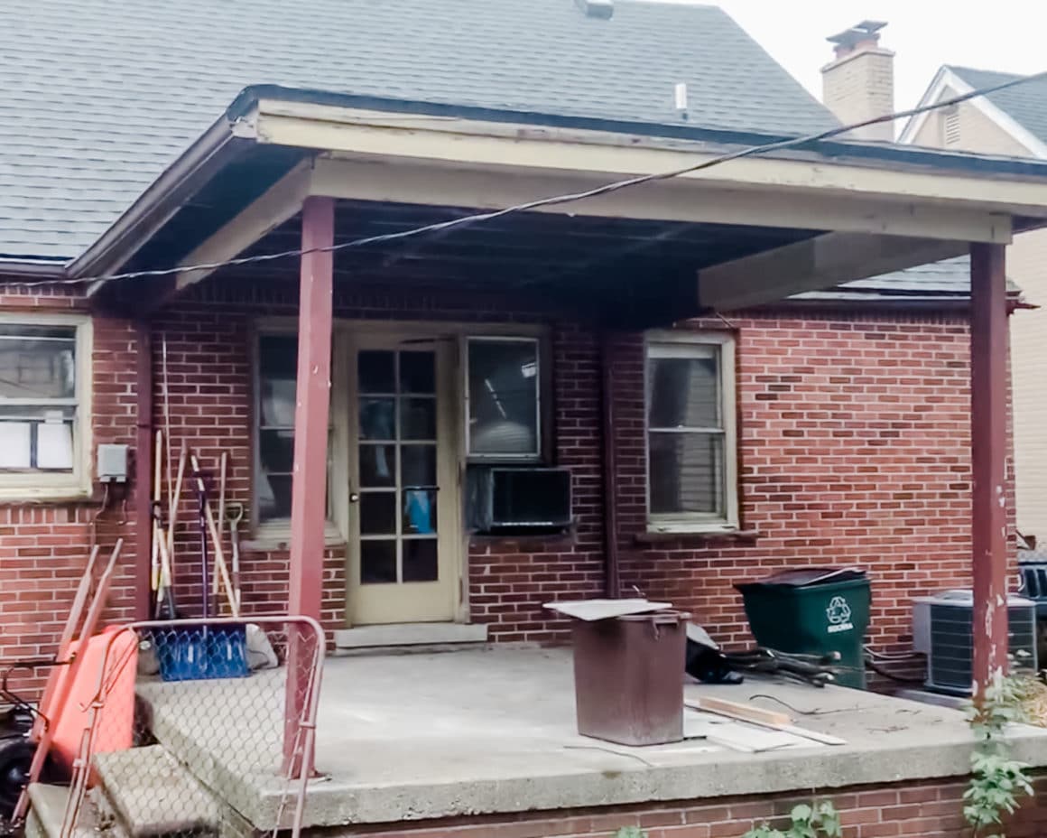 room renovation process before photo