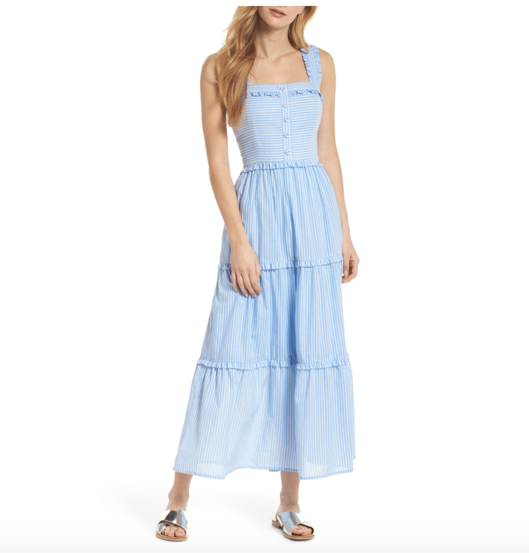 Gal Meets Glam Stripe Lawn Maxi Dress